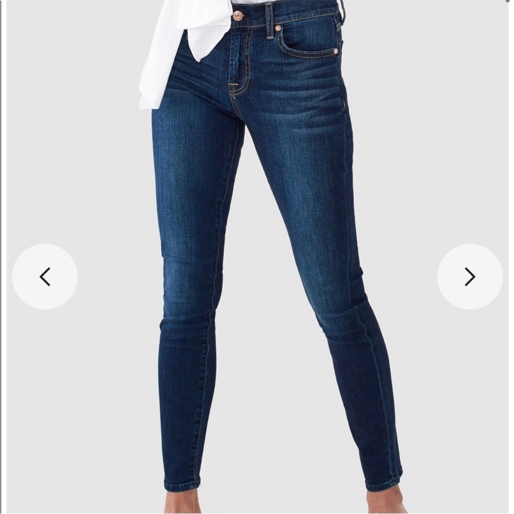 7 For All Mankind Dark Blue Skinny Jeans
